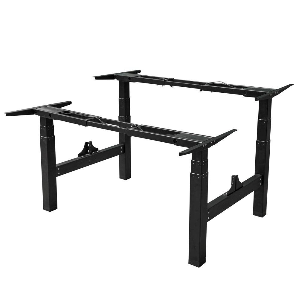 Elektrisch verstelbaar duo bureau - 160x80 cm - Two dual motor - Zwart / Antraciet-0