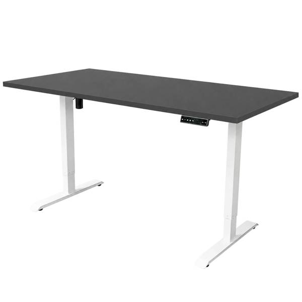 Elektrisch verstelbaar bureau - 140x80 cm - Wit / Antraciet