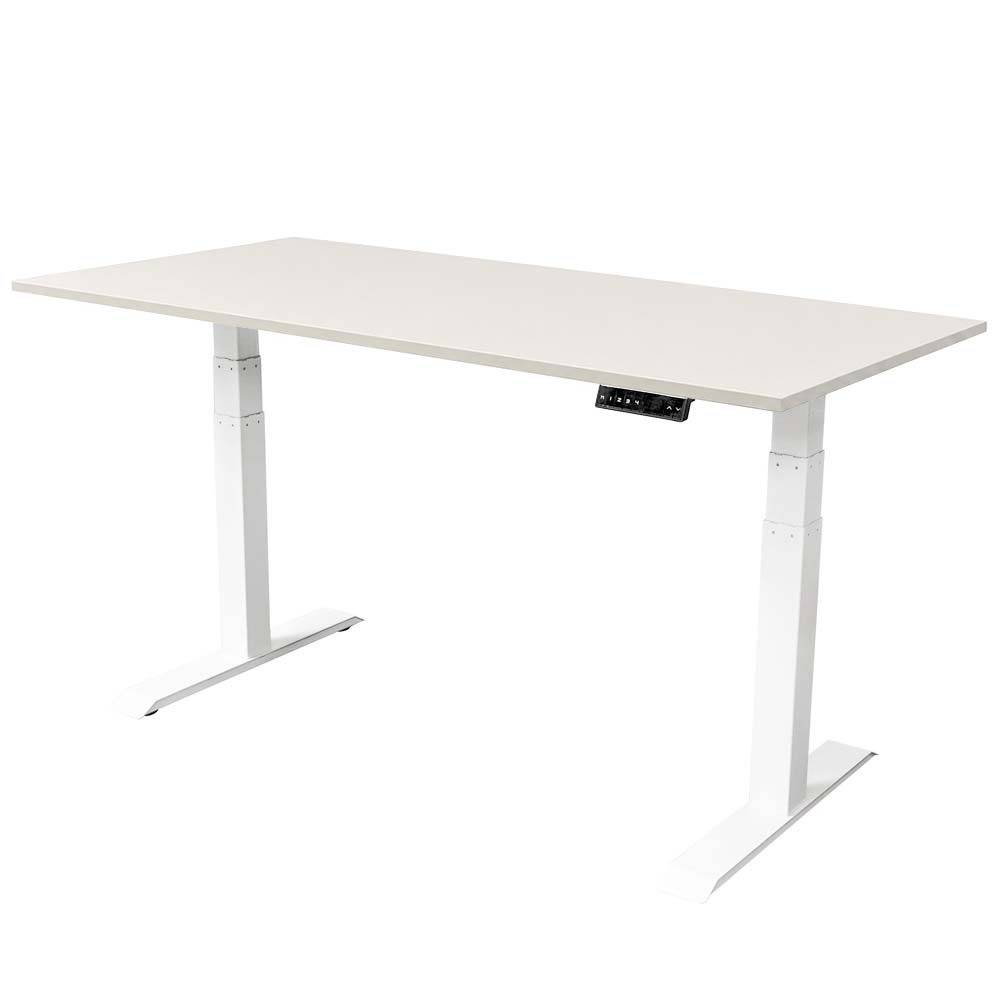 Elektrisch verstelbaar bureau - 160x80 cm - Dual motor - Wit-0