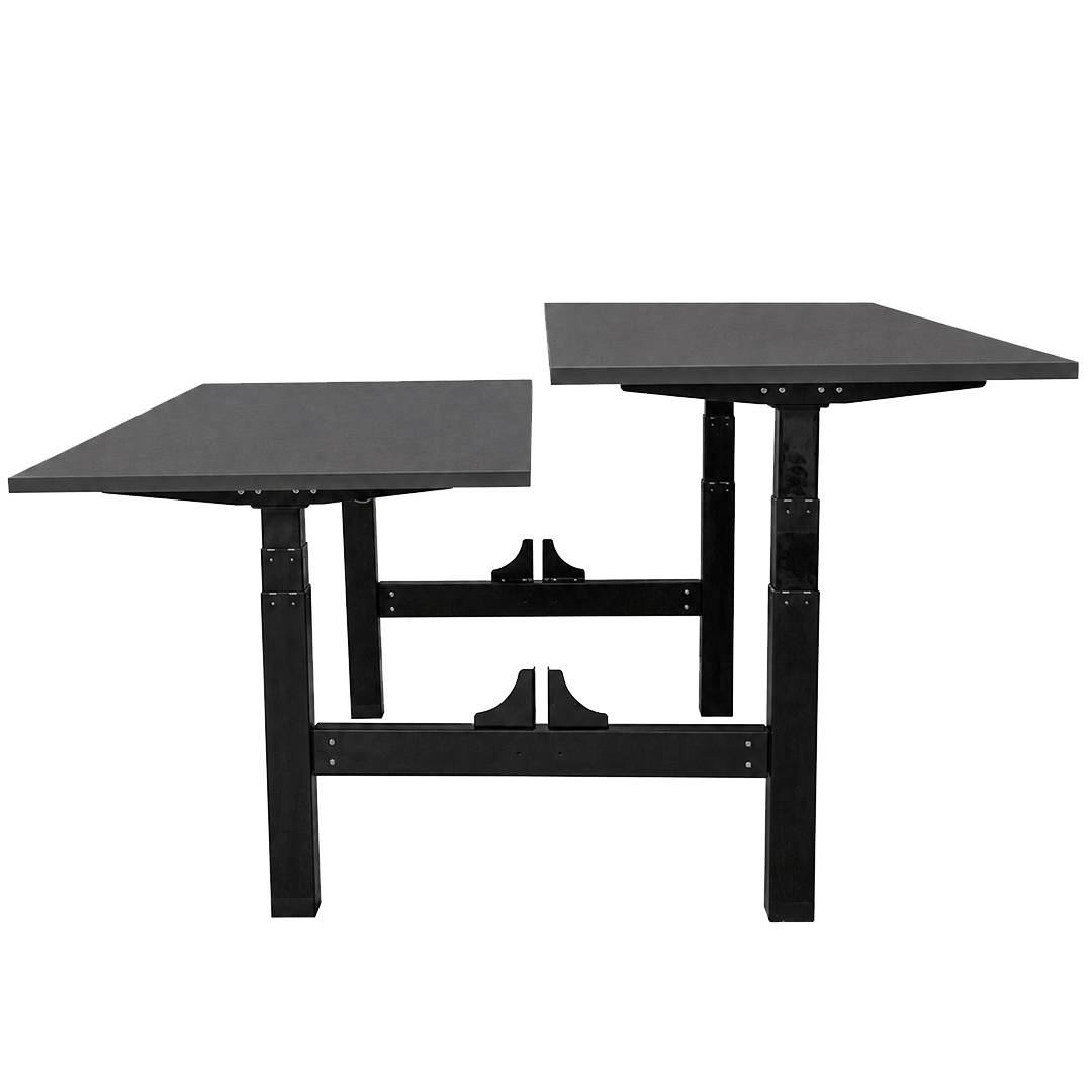 Elektrisch verstelbaar duo bureau - 140x80 cm - Two dual motor - Zwart / Antraciet-1