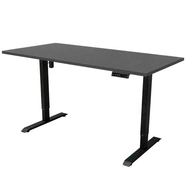 Elektrisch verstelbaar bureau - 160x80 cm - Zwart / Antraciet