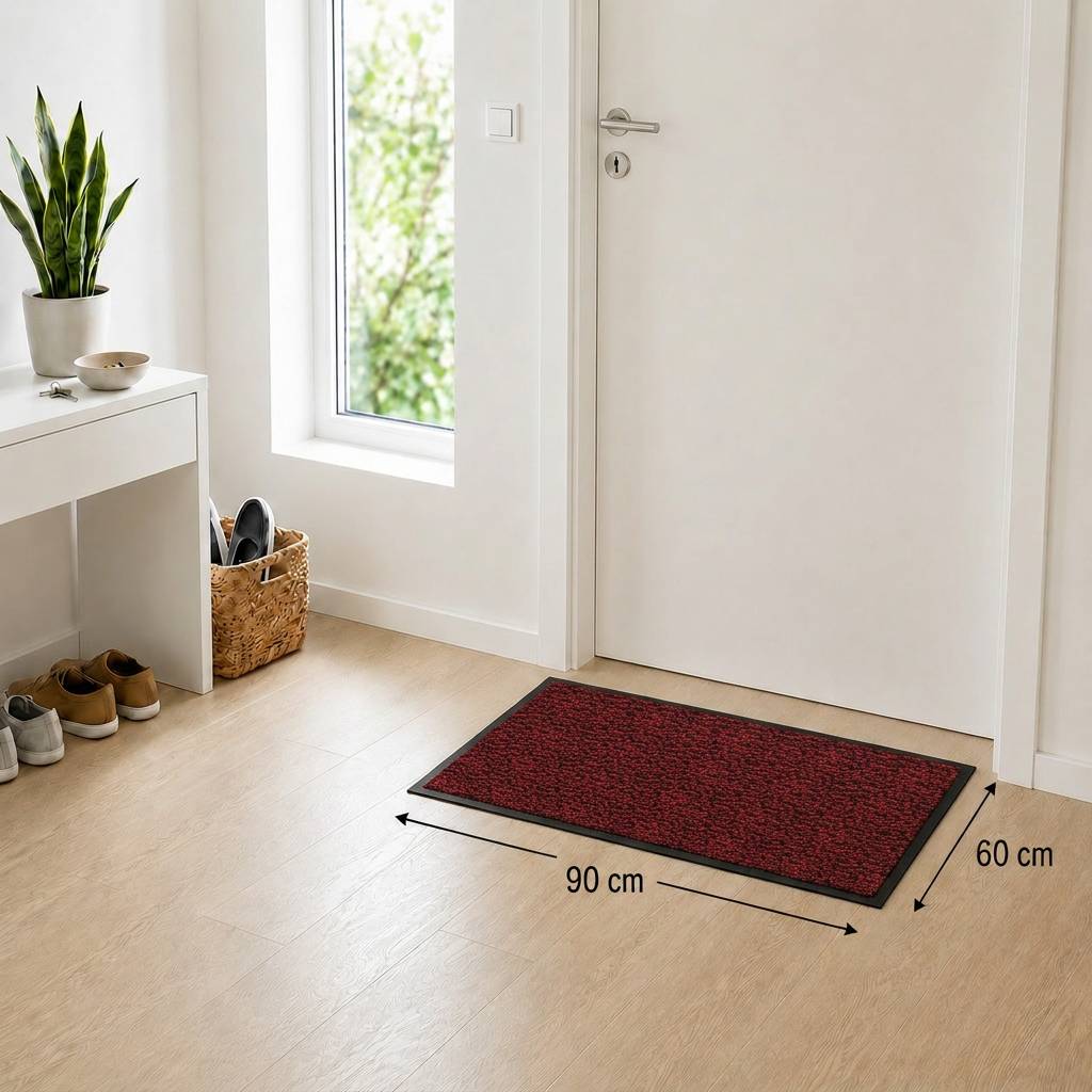 Schoonloopmat Rood - Mars - 60 x 90 cm-1