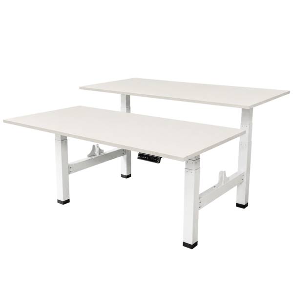 Elektrisch verstelbaar duo bureau - 140x80 cm - Two dual motor - Wit