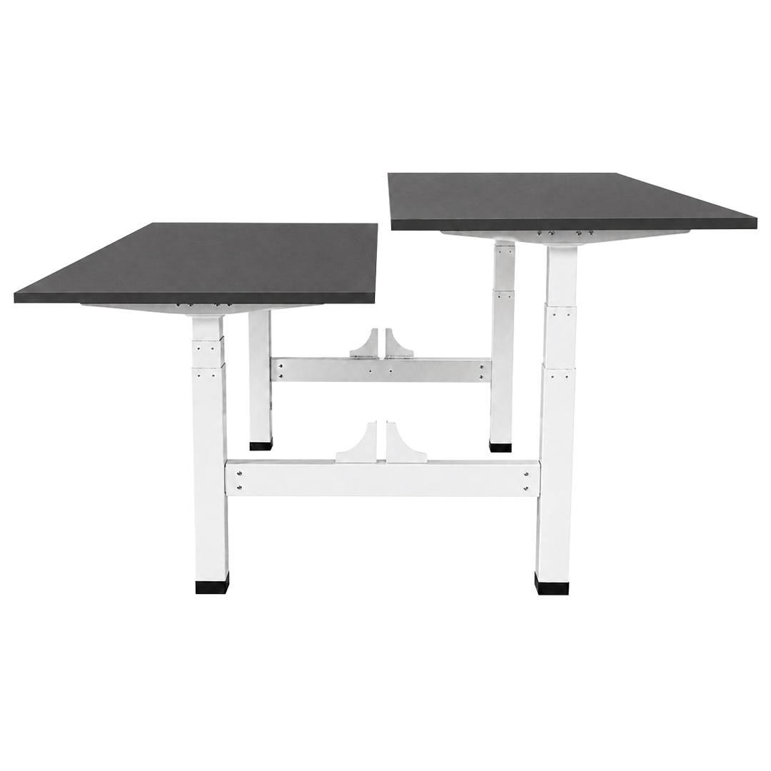 Elektrisch verstelbaar duo bureau - 140x80 cm - Two dual motor - Wit / Antraciet-4