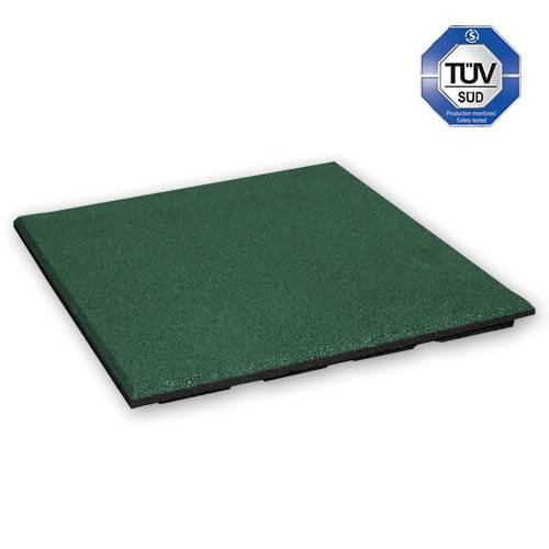 Rubber tegel 30 mm - 50 x 50 cm - Groen - 4 stuks - 1m²-0
