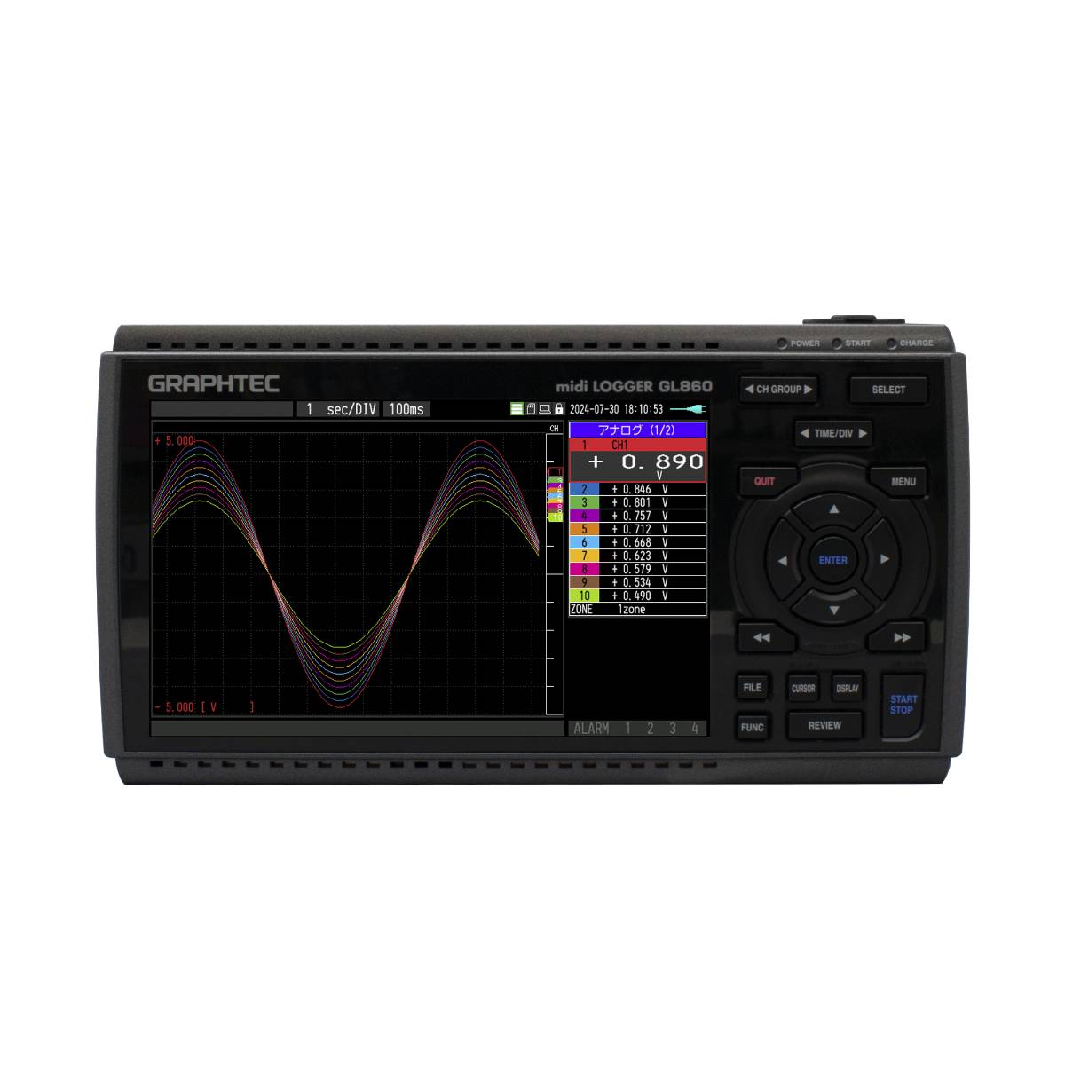 Graphtec GL860-EU-563SL-30 Measurement Kit, 30 kanalen incl. koffer en batterij-2