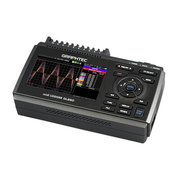 Graphtec GL260-EU Datalogger, 10 kanalen, spanning/temperatuur/vocht-1
