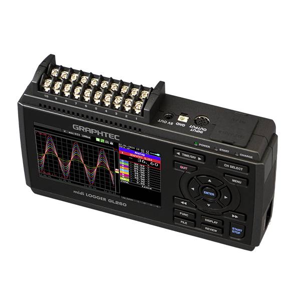 Graphtec GL260-EU Datalogger, 10 kanalen, spanning/temperatuur/vocht-2