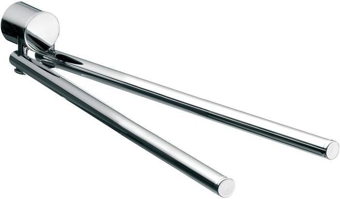 Rondo2, handdoekhouder, 2-armig, draaibaar, 364mm, chroom-0