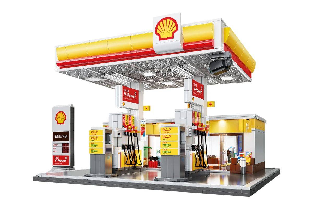 Jamara CaDA Shell-tankstation met winkel en autowasstraat-0