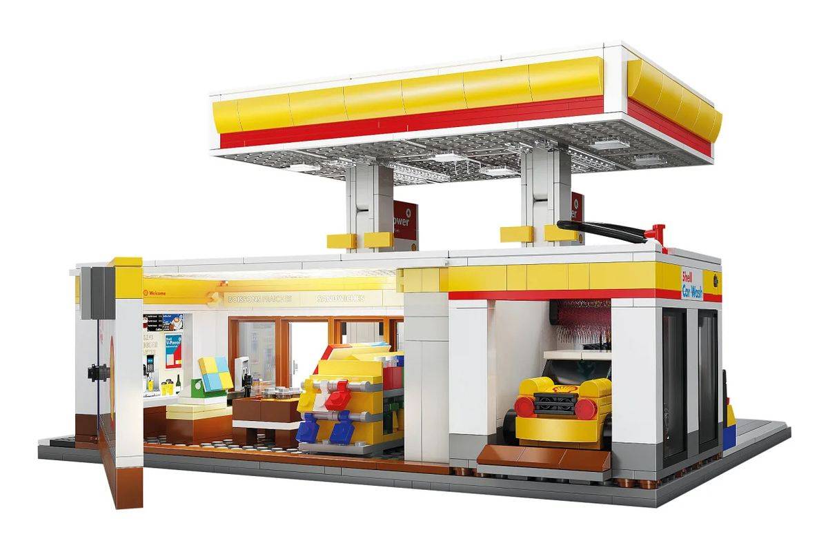 Jamara CaDA Shell-tankstation met winkel en autowasstraat-2