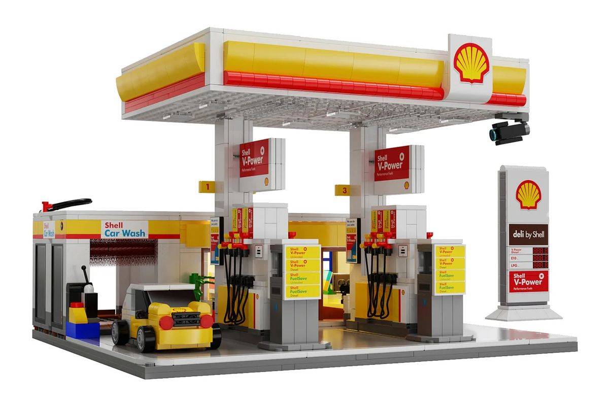 Jamara CaDA Shell-tankstation met winkel en autowasstraat-4