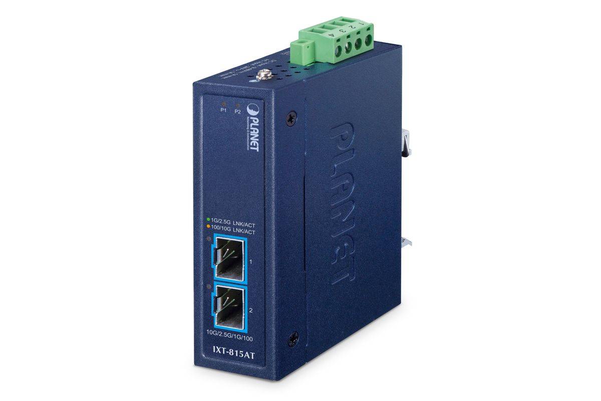 PLANET IP30 Compacte industriële netwerkmediaconverter blauw-0