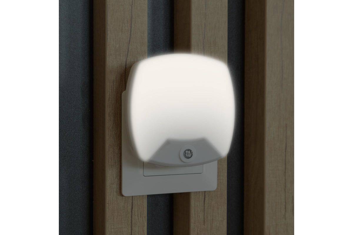 Entac nachtlampje 0,5W vierkant WW wit met schemersensor-4