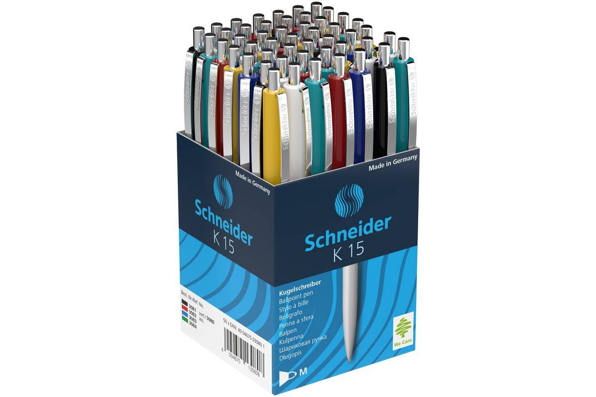 Schneider balpen K 15 diverse blauwe vullingen, 50 stuks.-4