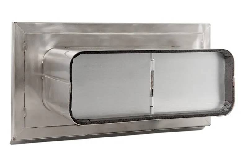 Buitenrooster RVS ECO+ 222x89mm met vaste lamellen 1 stuk-1