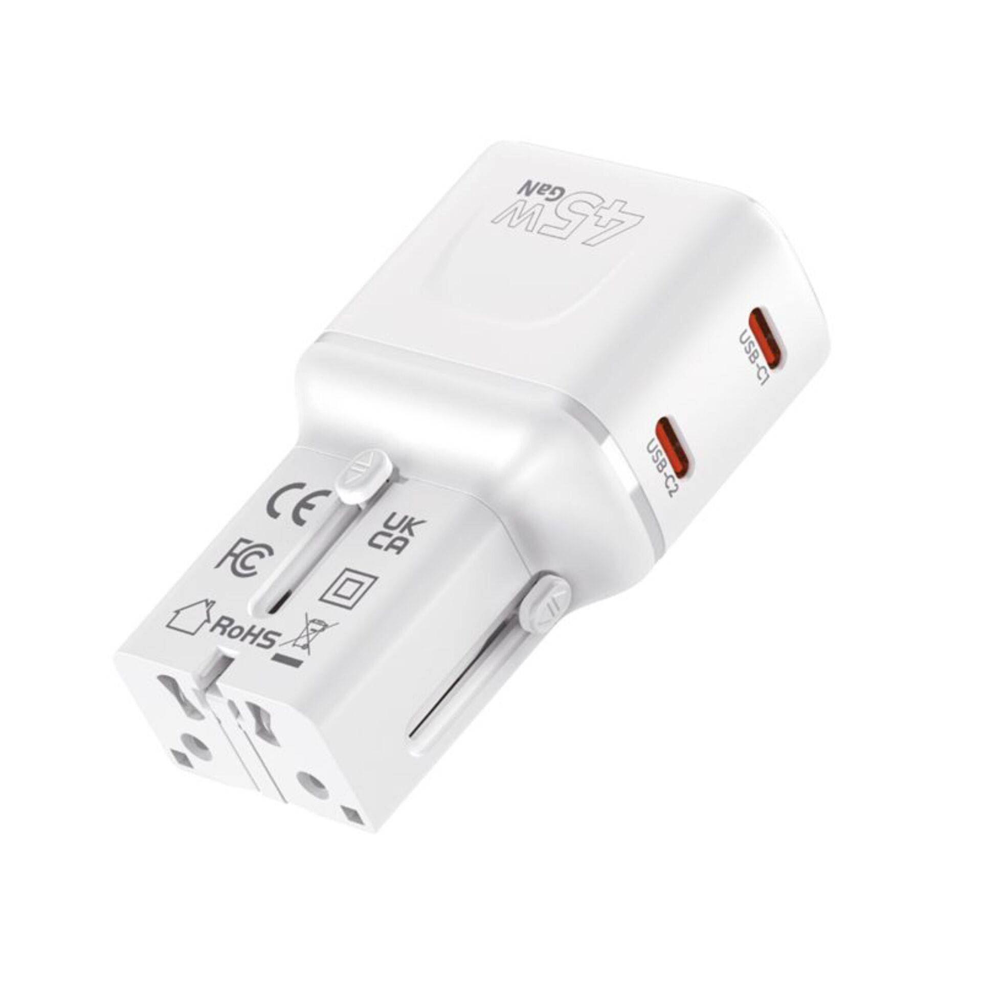 Mobile Origin 45W reisadapter EU/VS/VK/AU PW26, wit-3
