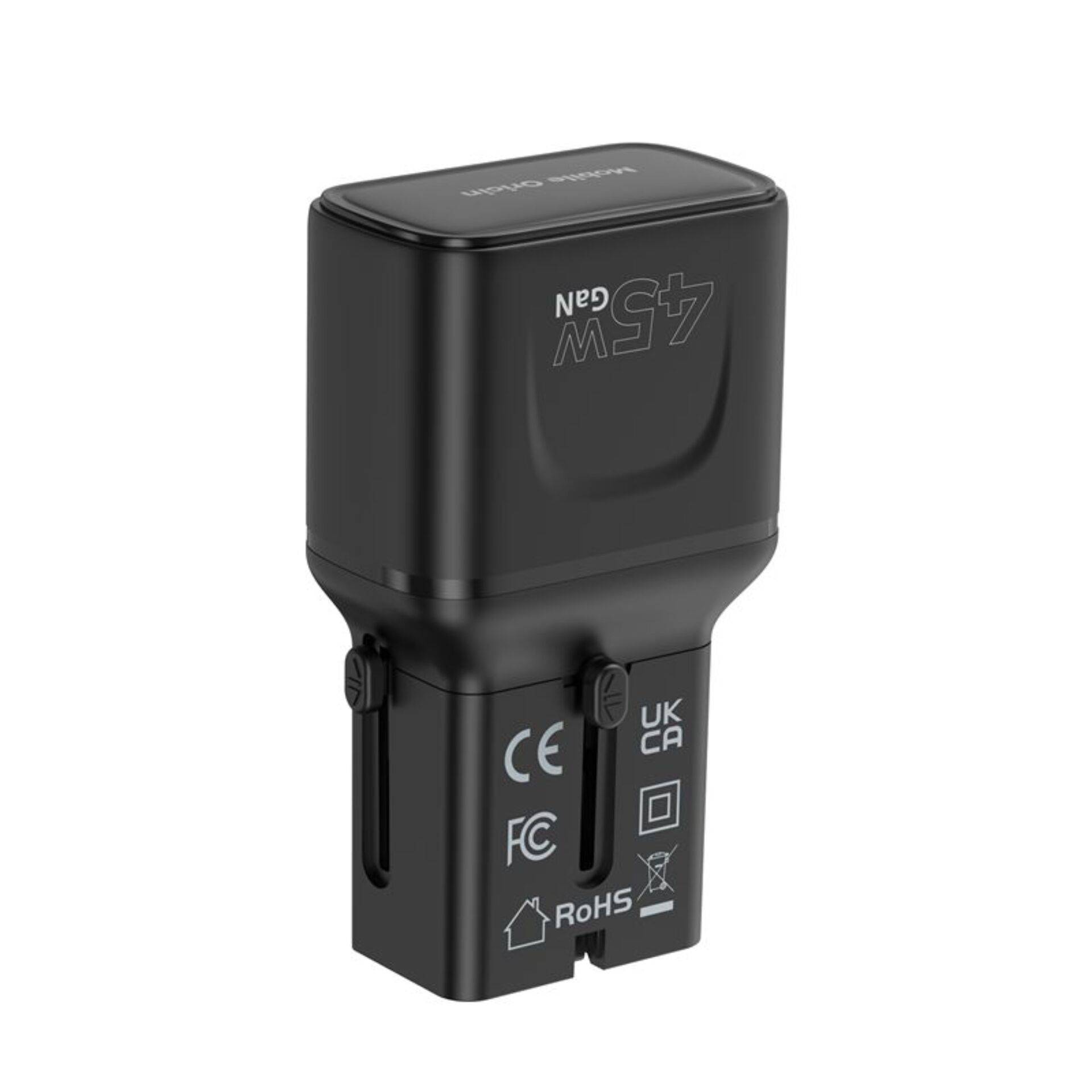 Mobile Origin 45W reisadapter EU/VS/VK/AU PW26, zwart-2