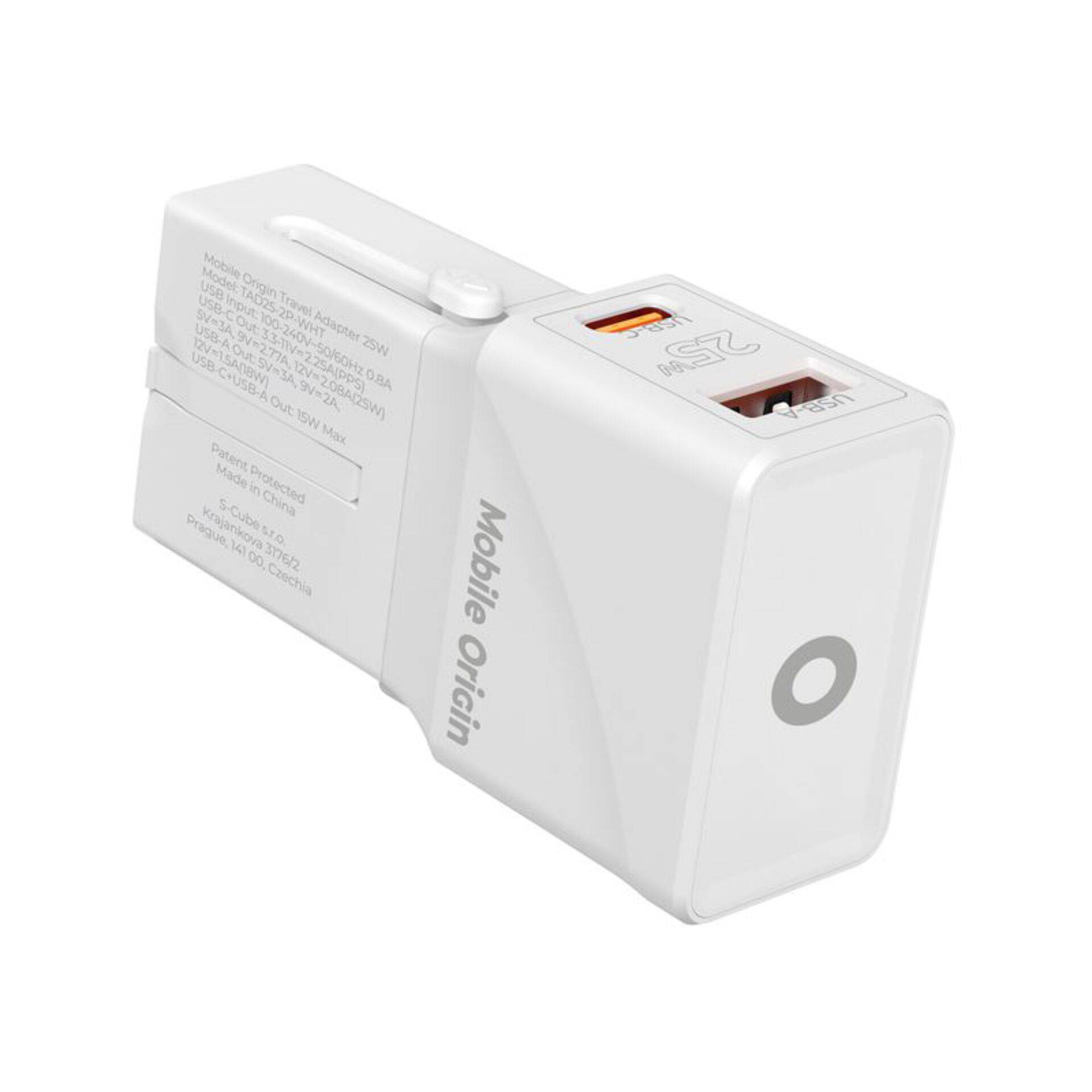 Mobile Origin reisadapter 25W EU/VS/VK/AU, wit-2