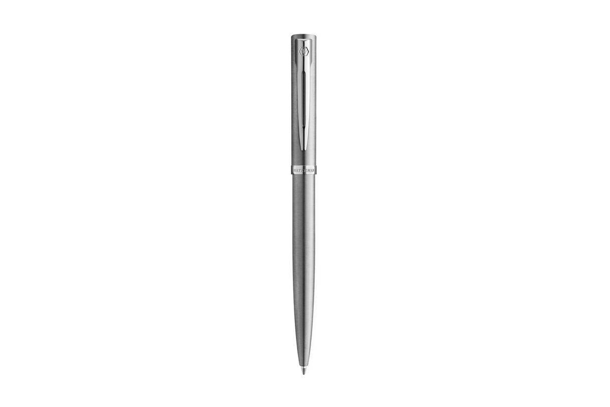 WATERMAN IMPRESSION Balpen van roestvrij staal CT M in blauwe geschenkdoos-0