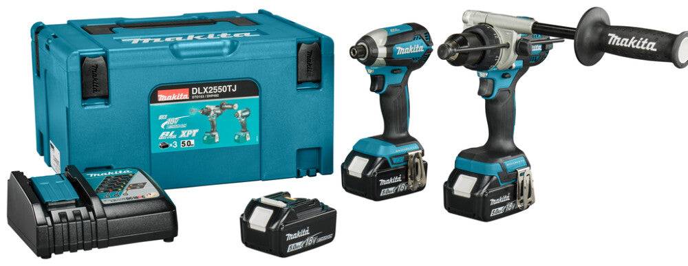 Makita DLX2550TJ LXT 18V Combiset Klopboren en Slagschroeven (Makita gereedschapset)-0