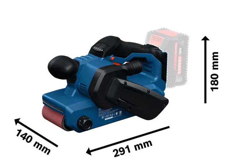 BOSCH PROFESSIONAL draadloze bandschuurmachine - GBS18V-75 - 18V - 320 tpm - Accu en lader niet inbegrepen - Schuurband-2