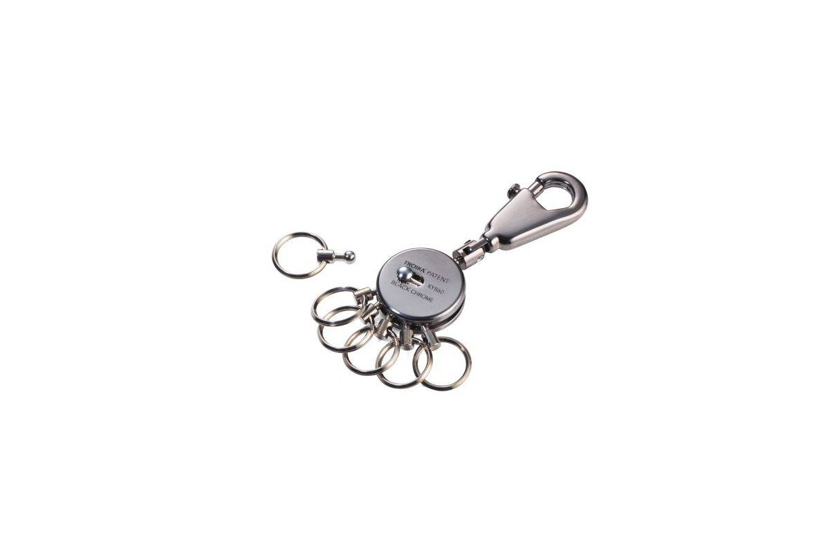 TROIKA sleutelhanger, gepatenteerd zwart chroom-2