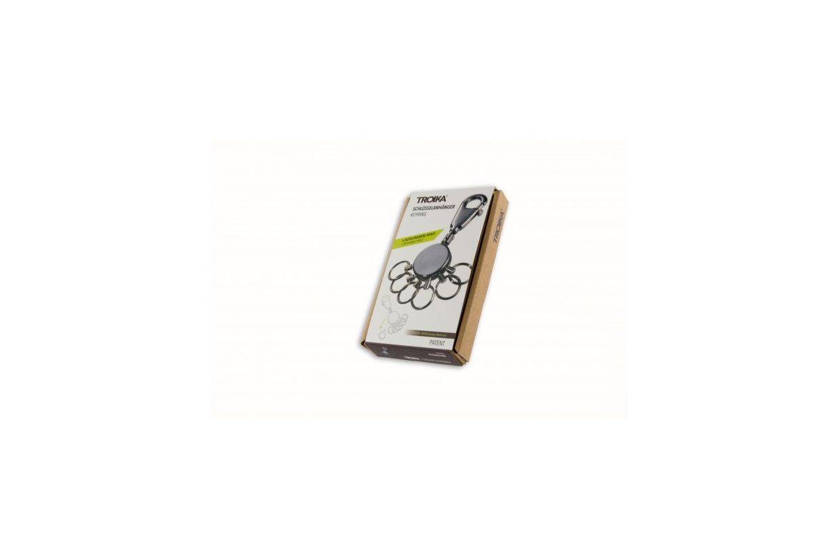 TROIKA sleutelhanger, gepatenteerd zwart chroom-3