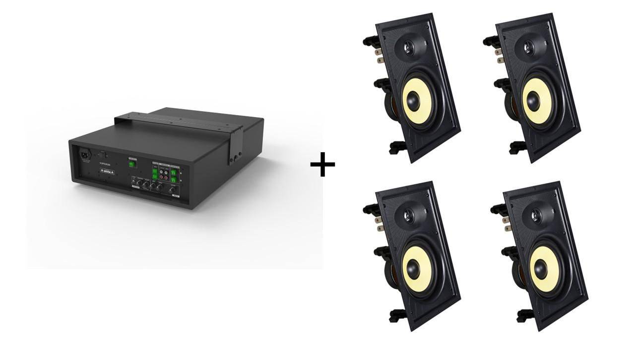Vivolink Audiopack Subwoofer + 4 x Pro Inbouwluidsprekers-0