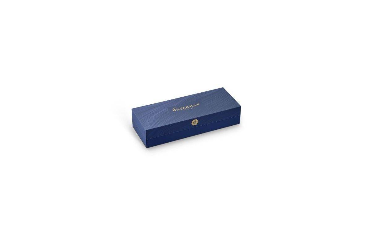 WATERMAN vulpen Hemisphere lakzwart GC M blauwe geschenkdoos-2