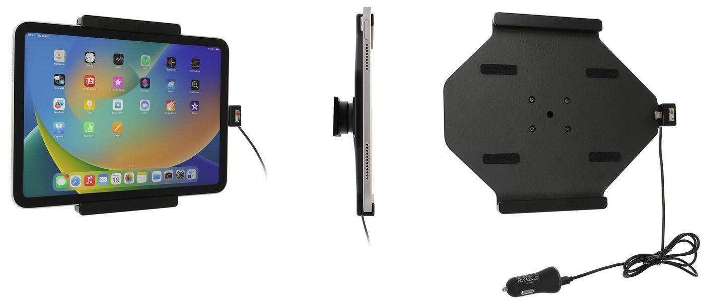 Brodit Active houder met USB-kabel en sigarettenaanstekeradapter-0