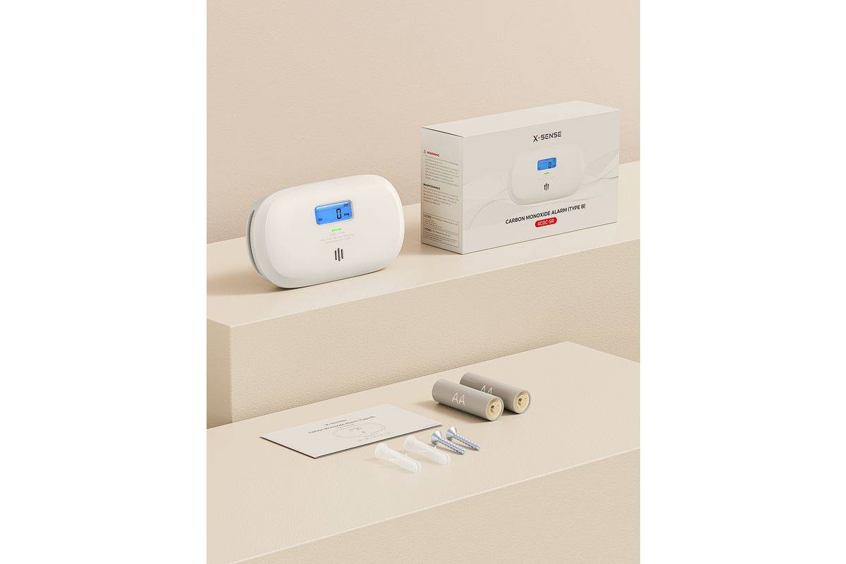 X-Sense koolmonoxidedetector XC0C-SR, zelfvoorzienend, met LCD-display-5