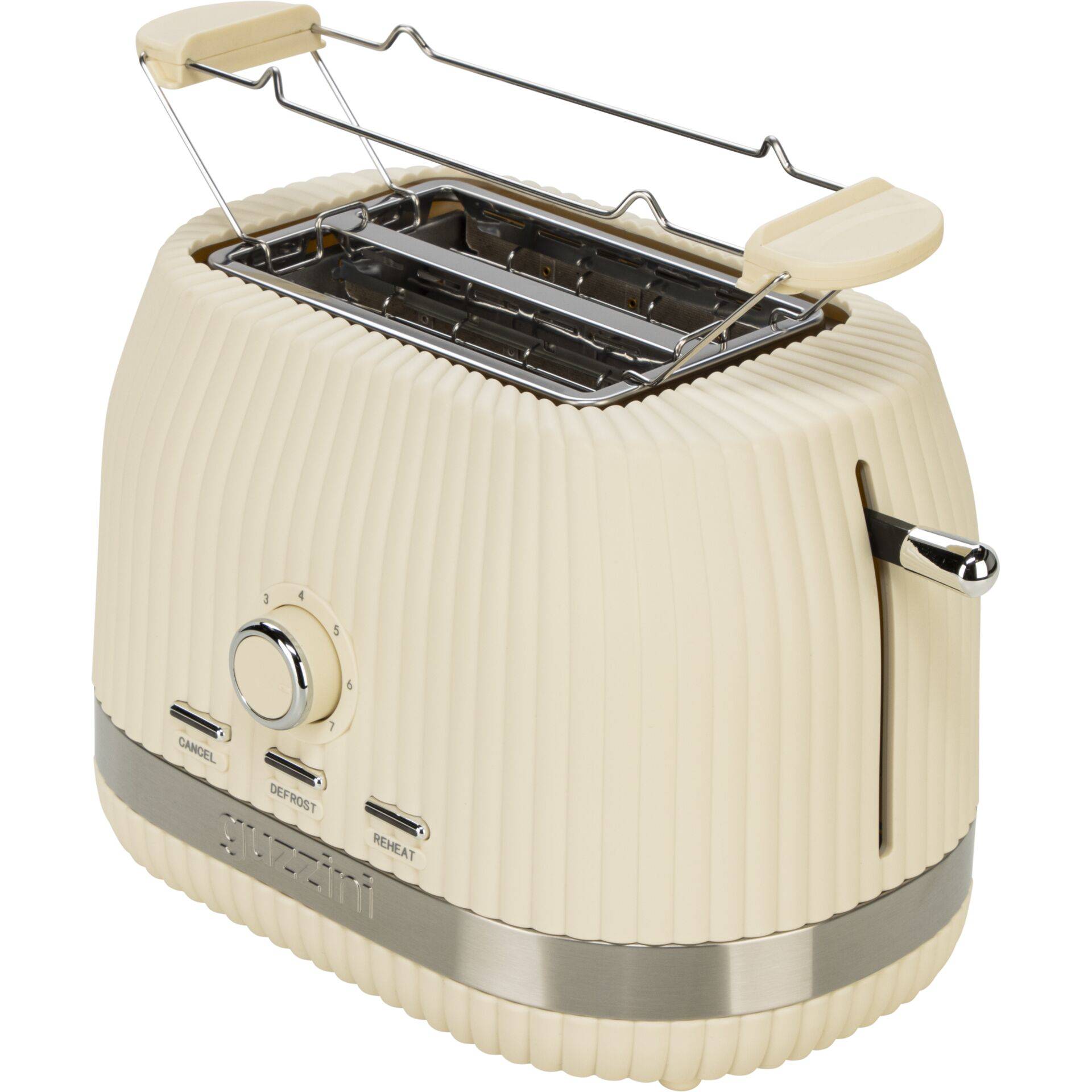 Guzzini Sous Chef Broodrooster met opvouwbare tangen, crème-1