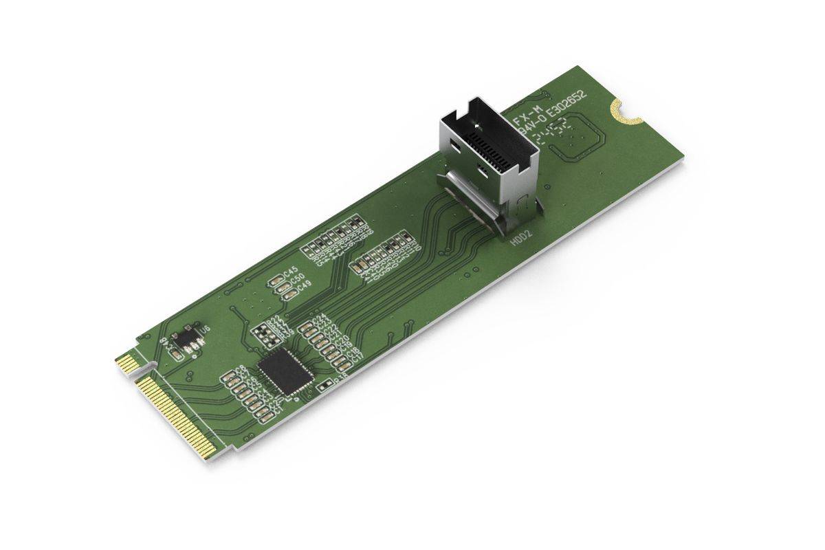 IcyDock Adapter M.2 NVMe PCIe 4.0 SSD naar 1x SlimSAS Redriver-0