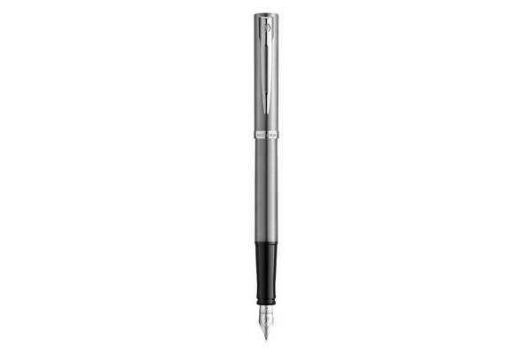 WATERMAN Vulpen IMPRESSION Roestvrij Staal CT F Blauwe Geschenkdoos