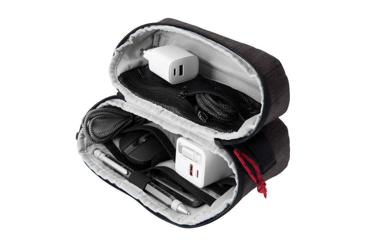 TROIKA BBG72 Opbergtas, Rechthoekig, Polyester, Antraciet, Zwart-3