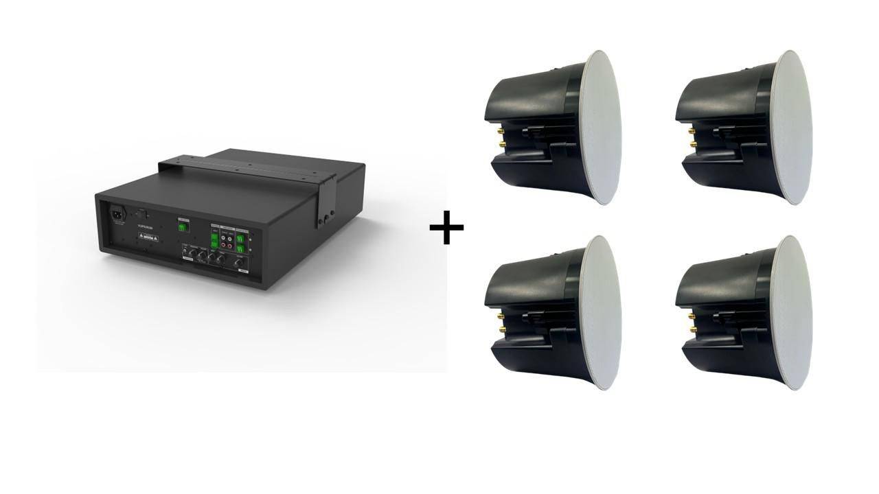 Vivolink Audiopack Subwoofer + 4 x Pro Plafondluidsprekers-0
