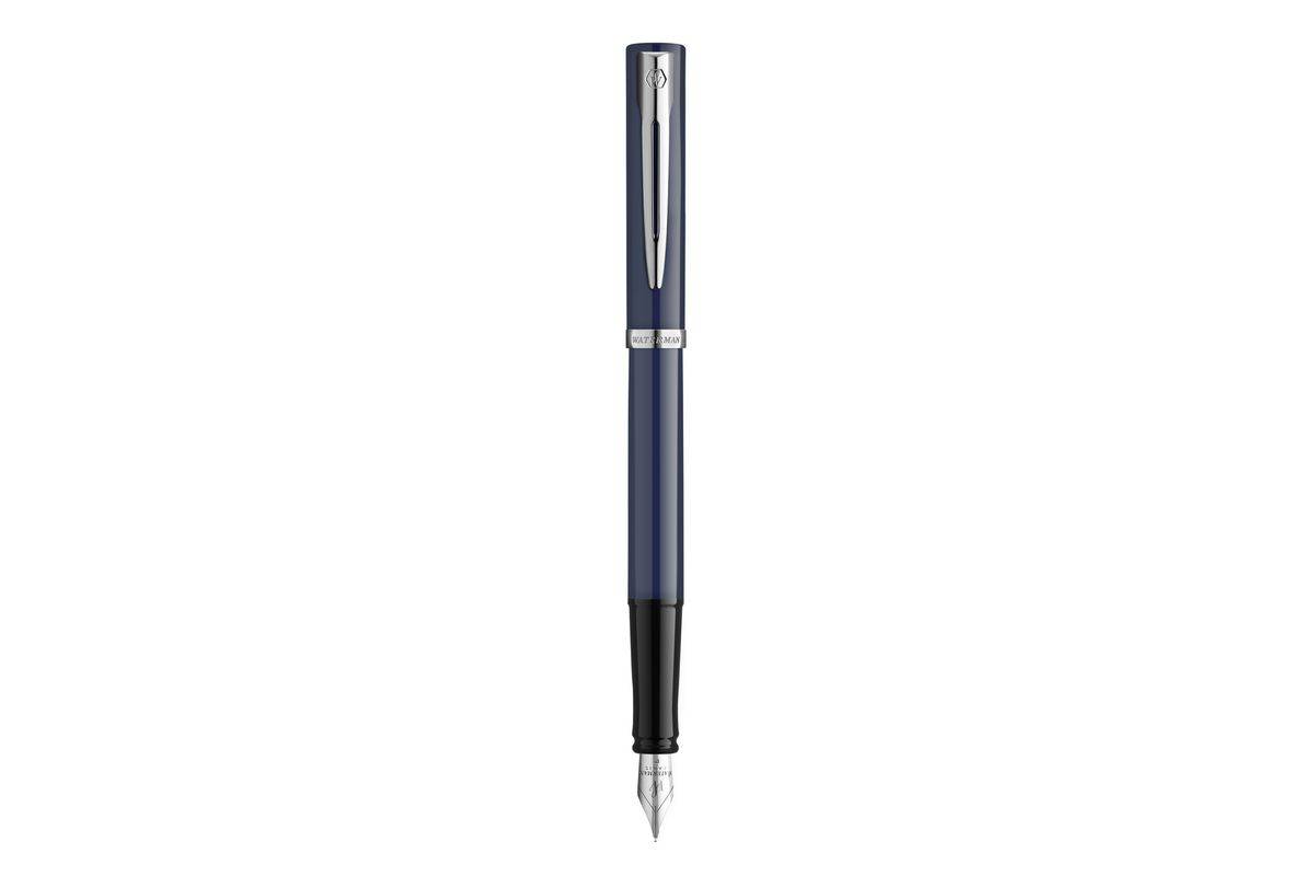 WATERMAN vulpen IMPRESSION blauwe lak CT F blauwe geschenkdoos-0