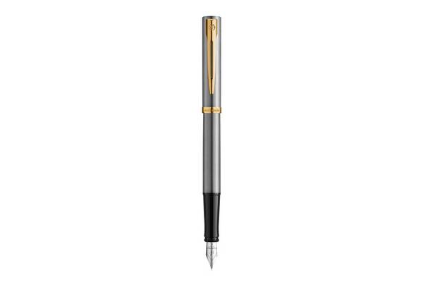 WATERMAN Vulpen IMPRESSION Roestvrij Staal GT F Blauwe Cadeauverpakking