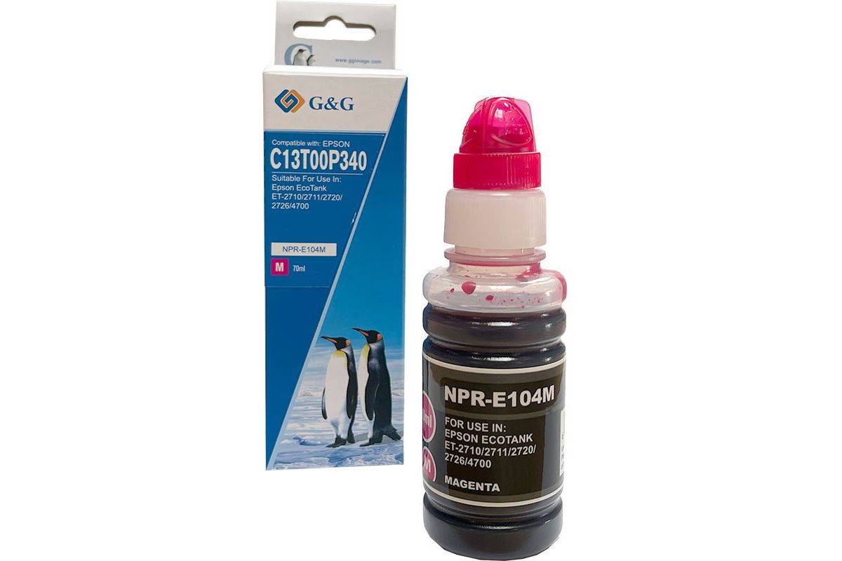 G&G EcoTank cartridge compatibel met Epson 104/C13T00P340 (70ml) M-0