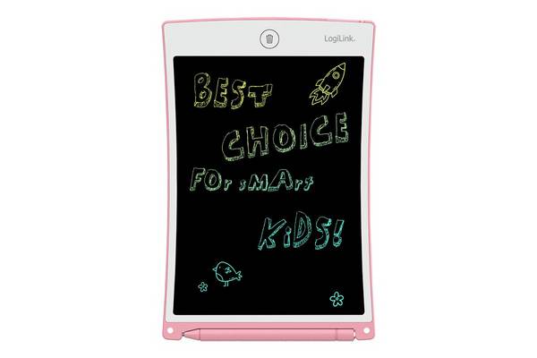 Logilink LCD-schrijfbord voor kinderen, 8,5 inch, roze