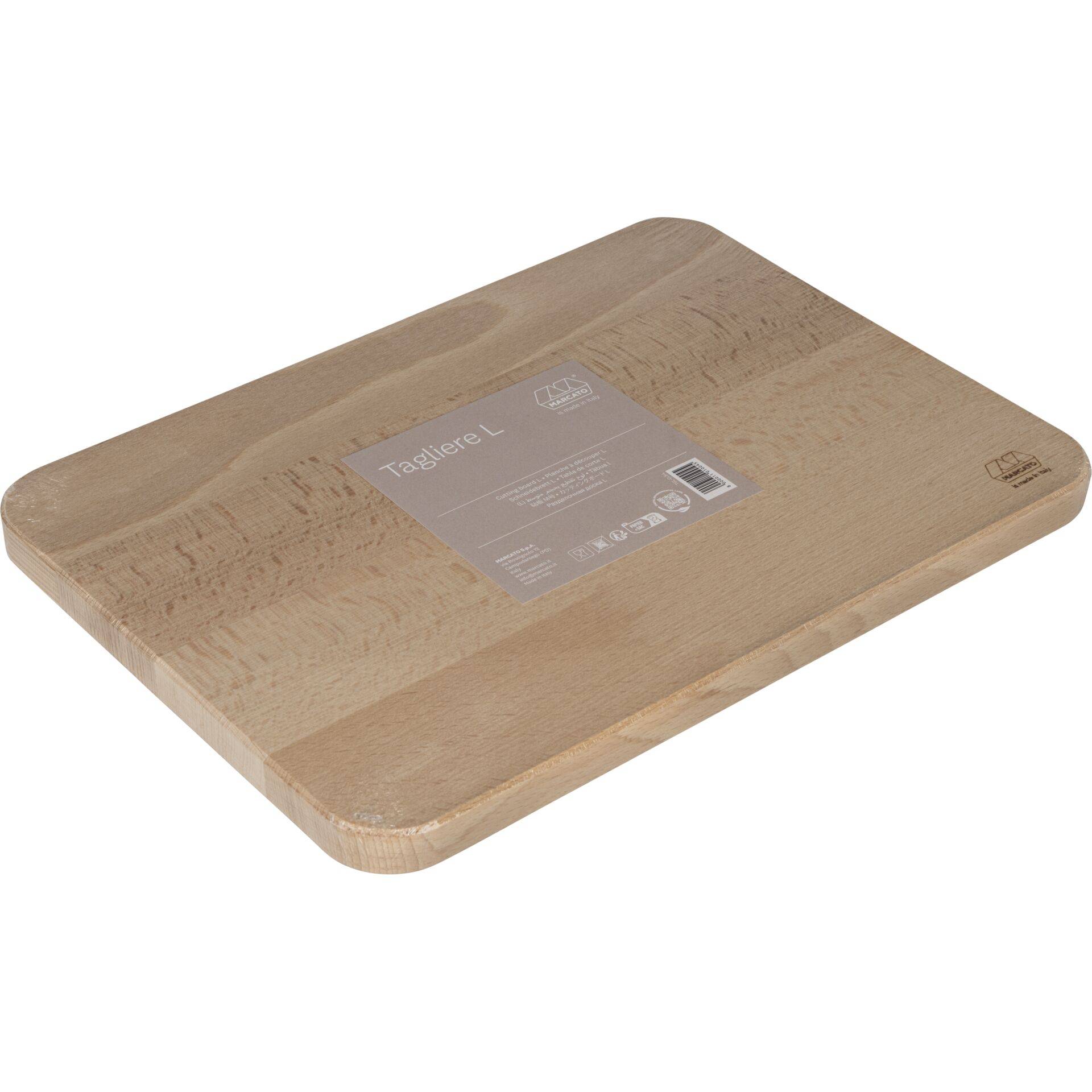Marcato snijplank L van hout, 37x27x2,5 cm-0