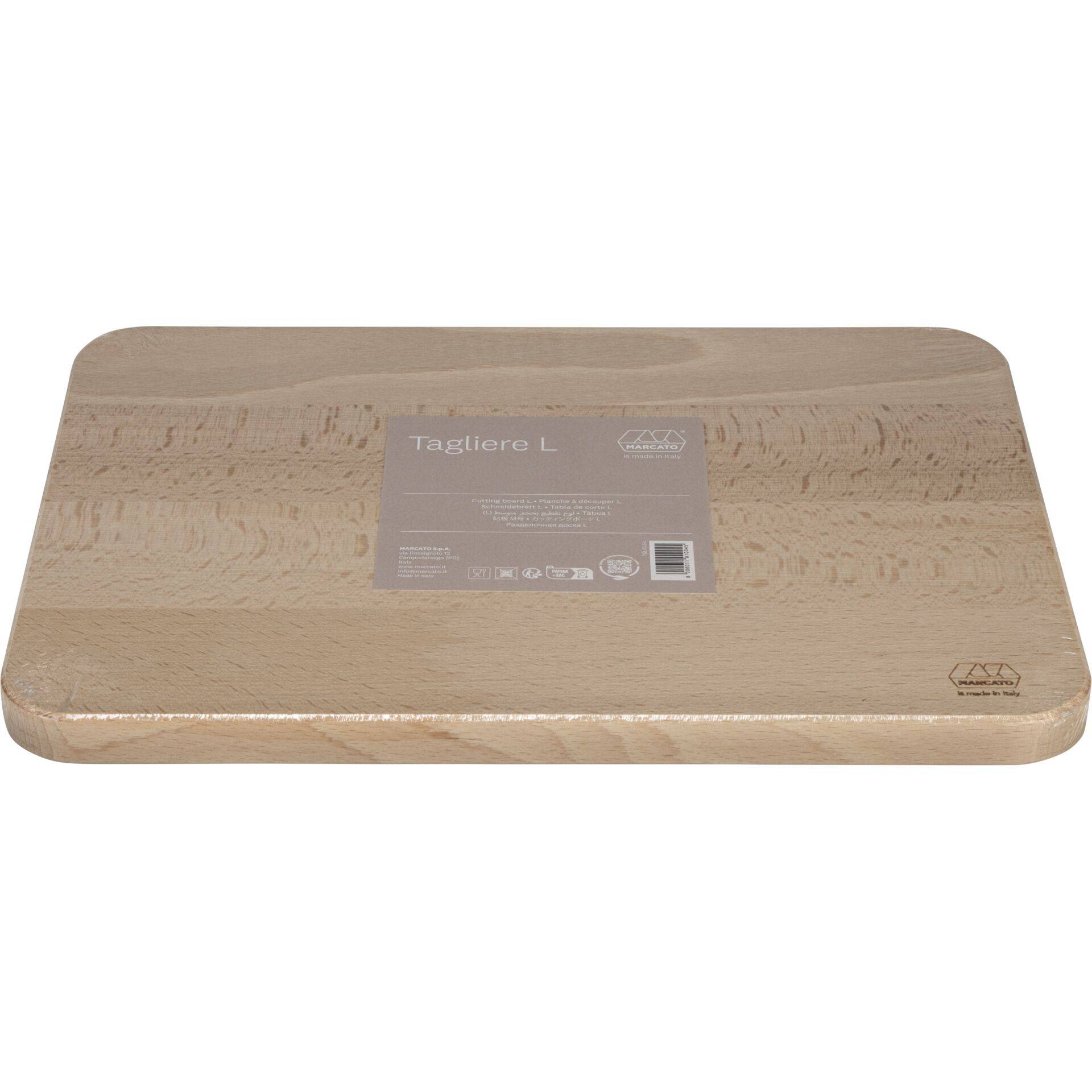 Marcato snijplank L van hout, 37x27x2,5 cm-1