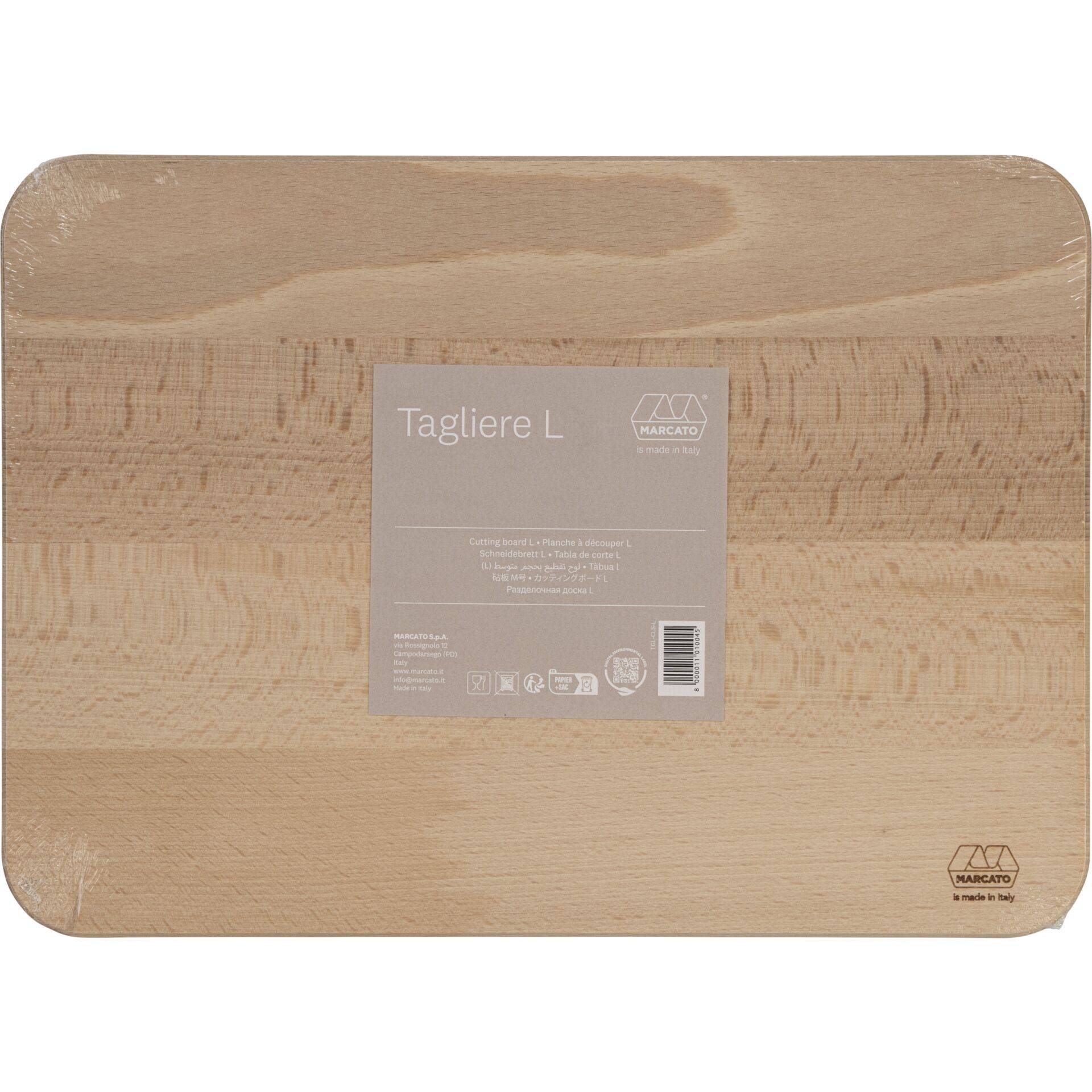 Marcato snijplank L van hout, 37x27x2,5 cm-2