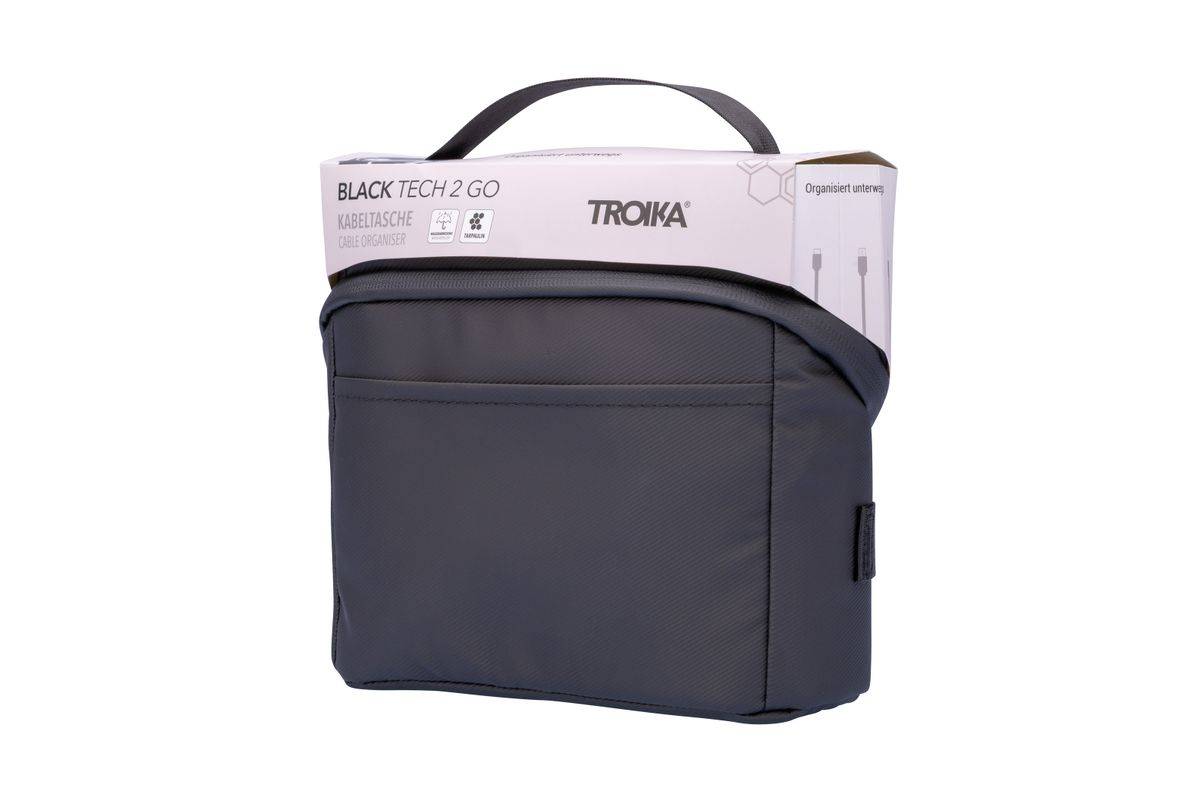 TROIKA BBL72 opbergtas, rechthoekig, polyurethaan (PU), polyester, zwart-5