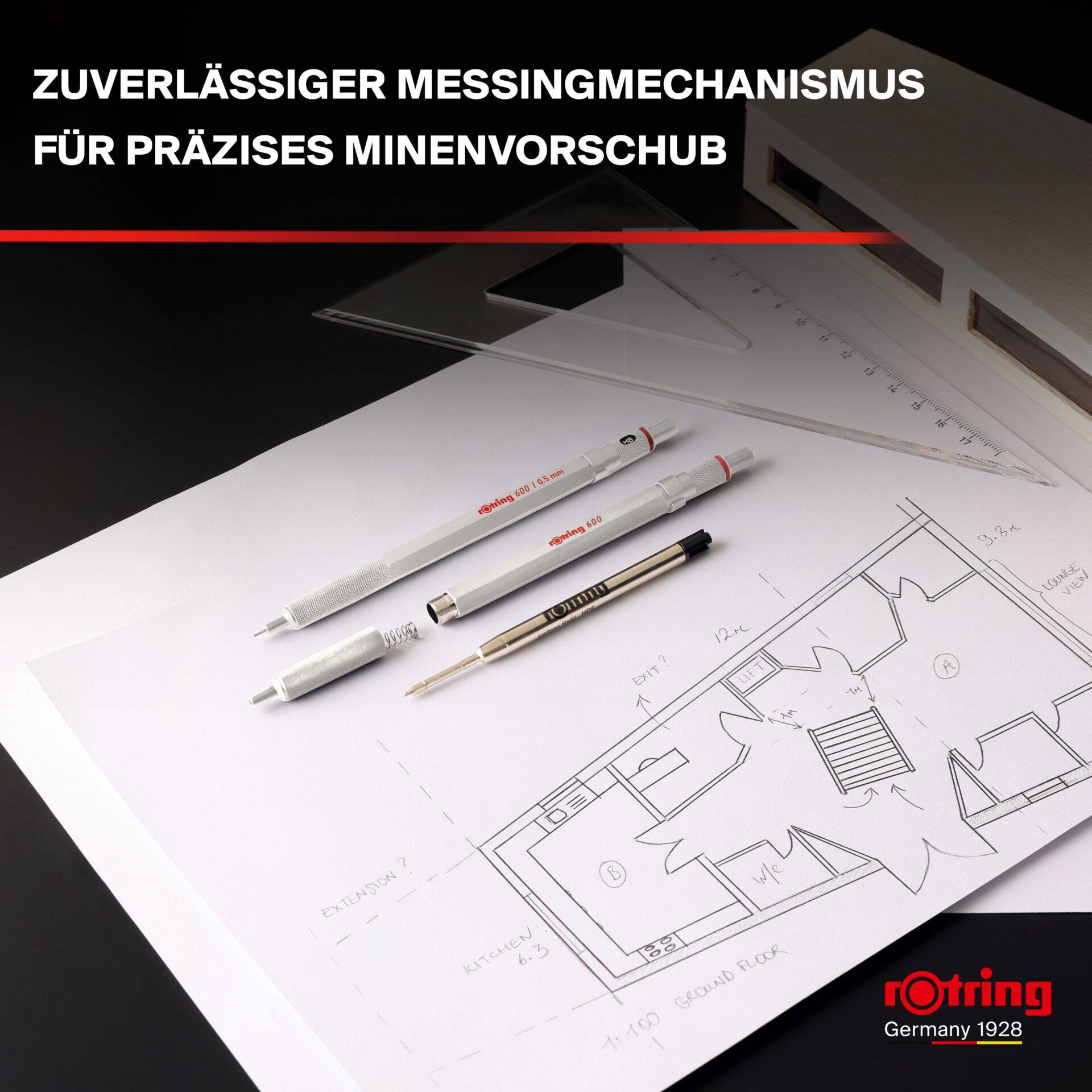 Rotring 600 fijn potlood metallic-parelwit 0,5 mm-4