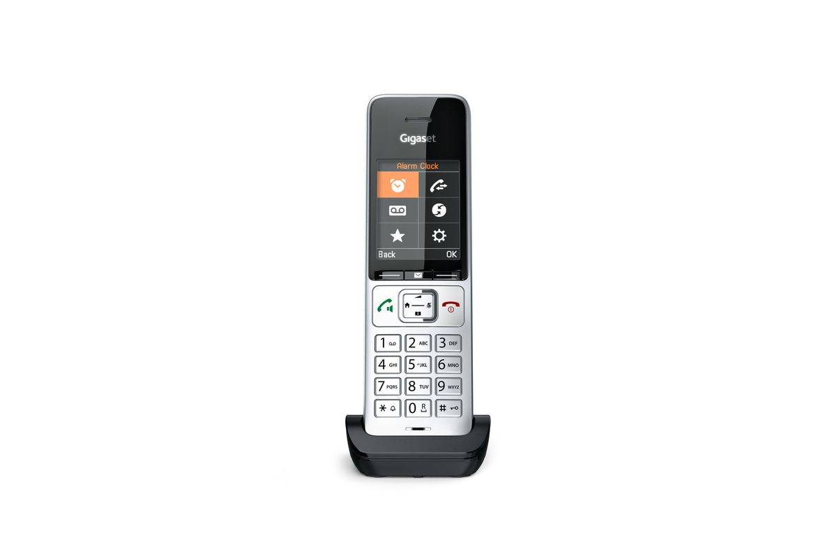 Gigaset COMFORT 500HX analoge/DECT-telefoon met nummerweergave, zwart/zilver-0