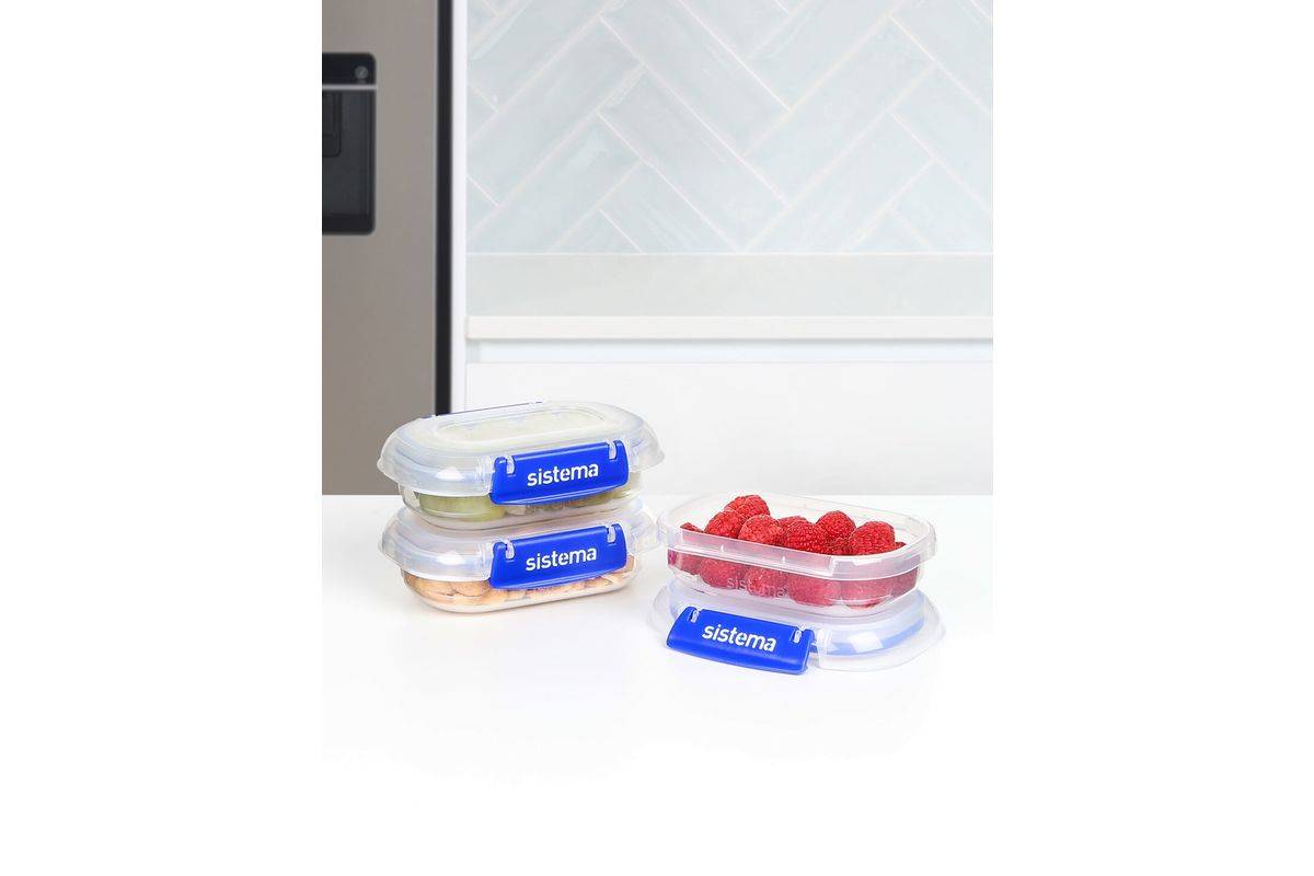 Sistema 881523 Opbergdoos Rechthoekige container 0,18 l Transparant 3 stuks-1