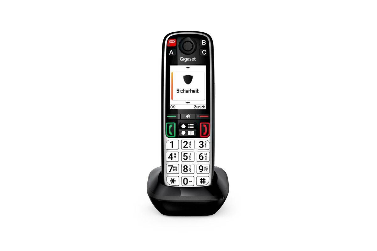 Gigaset EASY 500HX analoge/DECT-telefoon met nummerweergave, zwart/zilver-1