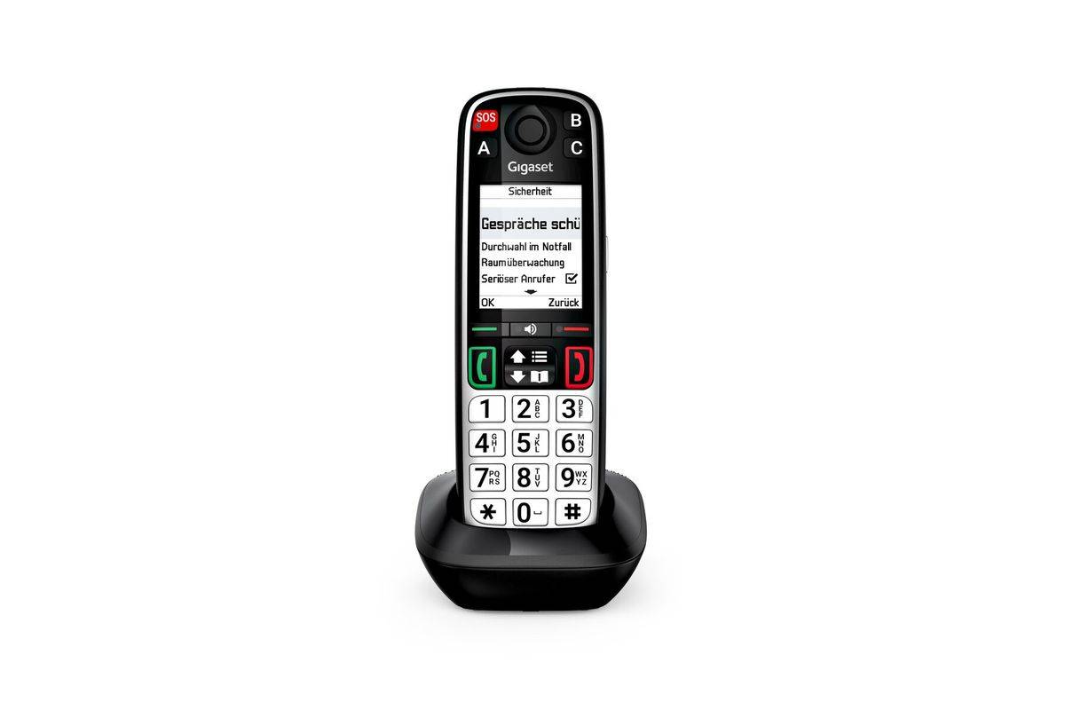 Gigaset EASY 500HX analoge/DECT-telefoon met nummerweergave, zwart/zilver-2